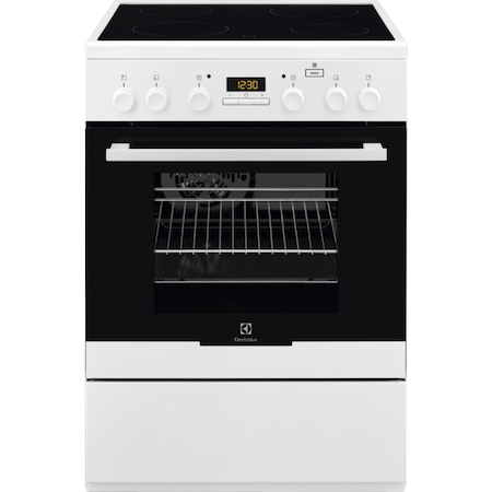 Aragaz electric Electrolux EKC64900OW, 4 zone de gatit , Grill, Clasa A, Alb