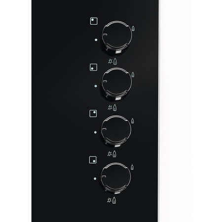 Plita incorporabila Electrolux KGG6407K, Gaz, 4 arzatoare, Aprindere electrica, Dispozitiv de siguranta, Gratare fonta, 60 cm, Sticla neagra