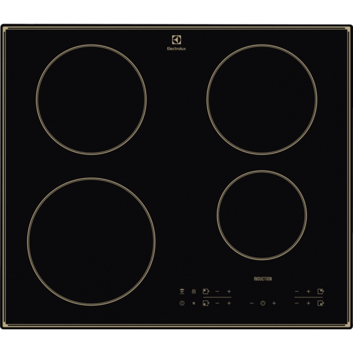 Плот за вграждане Electrolux CIT60430CB, Индукця, 4 нагревателни зони, Touch control, 60 см, Черно стъкло