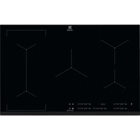 Plita incorporabila Electrolux EIV835, Inductie, 5 zone de gatit, Hob2Hood, Bridge, PowerBoost, Control touch, 78 cm, Sticla neagra