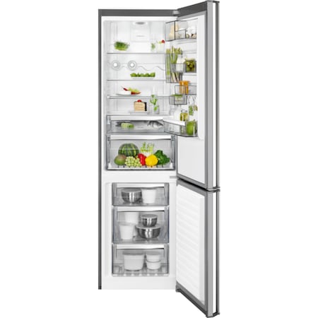 Combina frigorifica AEG RCB83724MX, 341 l, Clasa A++, Touch control, H 200 cm, Inox