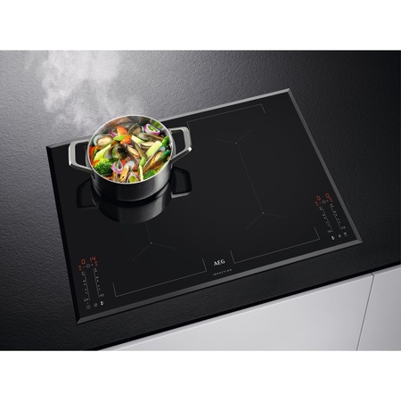 Plita incorporabila AEG IKE74451FB, Inductie, 4 zone de gatit, Touch control, 71 cm, Negru