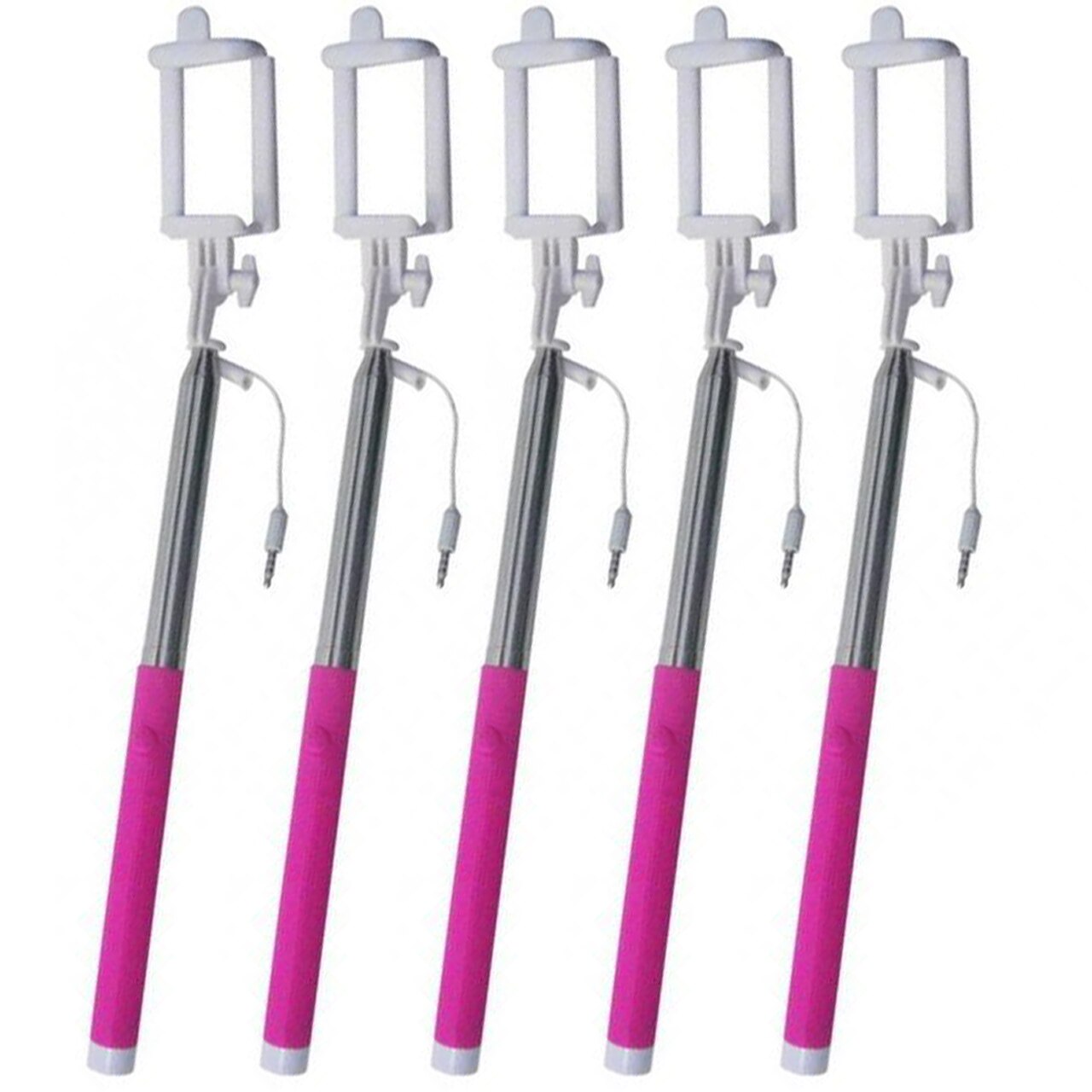 Pachet - 5 x Selfie stick, Extensibil 80cm, Roz
