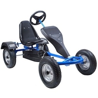 Kart cu pedale FDH160 B cu pedale pentru copii si juniori,roti din cauciuc,scaun reglabil,culoare albastru
