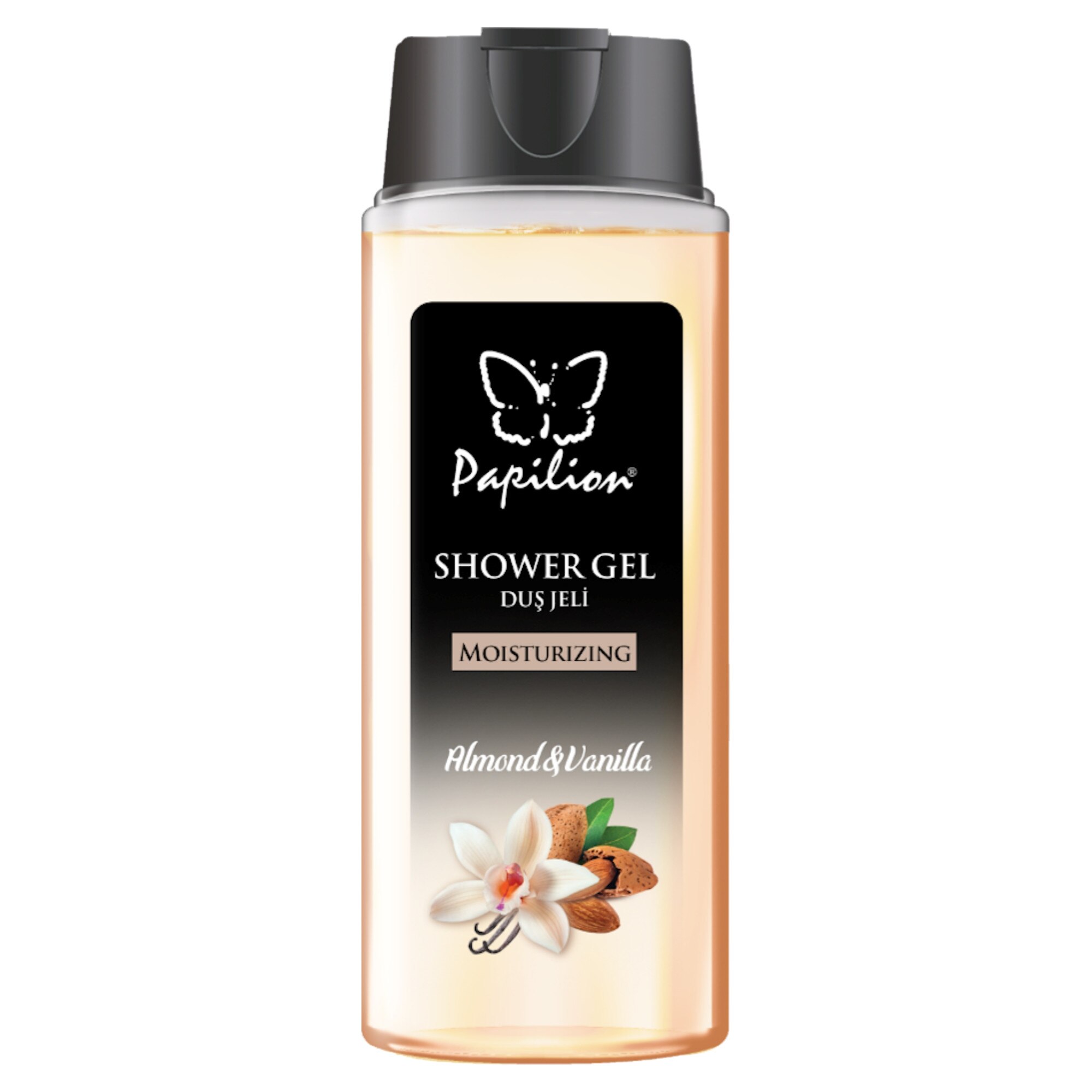 Gel de dus Papilion Moisturizing with Almond&Vanilla, 400 ml