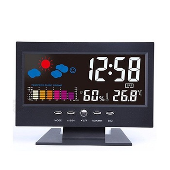 Ceas digital LED cu higrometru, ProCart, termometru, LCD 5.3 inch, senzor de sunet Ceas digital LED cu higrometru, ProCart, termometru, LCD 5.3 inch, senzor de sunet