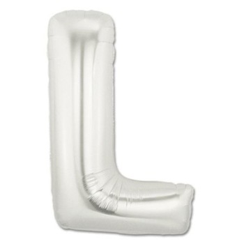 Balon figurina din folie metalizata, litera L, argintiu Balon figurina din folie metalizata, litera L, argintiu