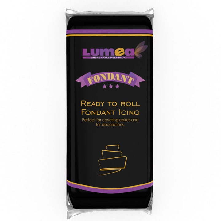 Fondant Negru, 1 kg - Lumea Basmelor