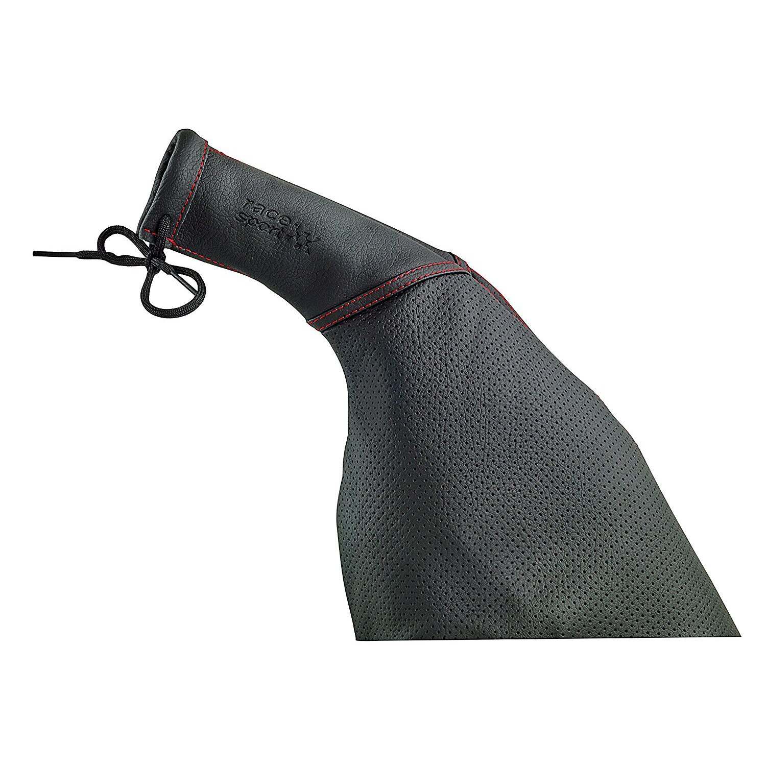 Manson maneta frana de mana auto din piele universal, neagra cu cusatura rosie