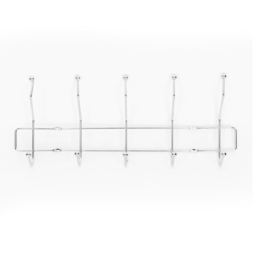 Cuier metalic cu 10 agatatori, cromat, 39X12X5 cm