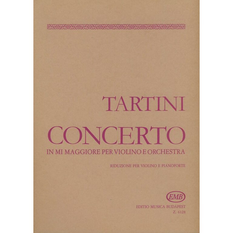 Tartini, Giuseppe: Concerto in mi maggiore per violino e orchestra piano score
