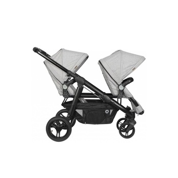Carucior pentru gemeni TOPMARK NL 2 Combi Duo Buggy, Gri Carucior pentru gemeni TOPMARK NL 2 Combi Duo Buggy, Gri