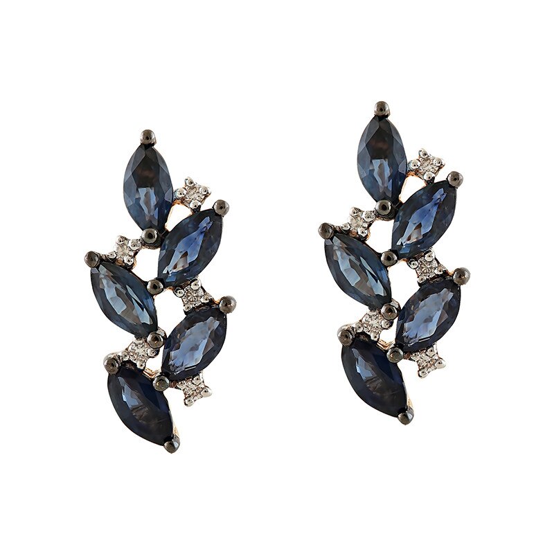 Cercei Deruvo Aur 18k Diamante, Safire E24866S-R