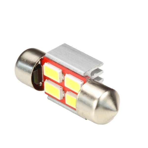 Set 2 becuri 4 LED SOFIT 31MM 12V 5730 ALBA CANBUS