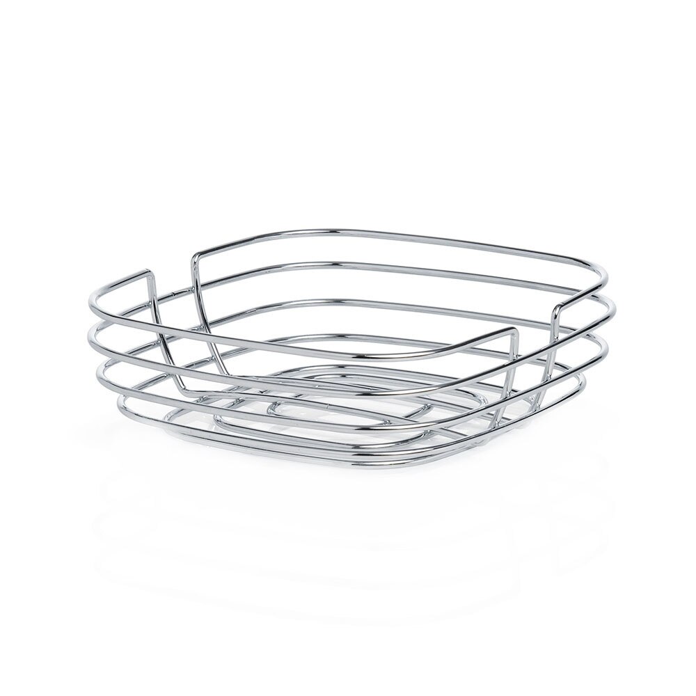 Fructiera din otel cromat, 25 x 25 cm, Argintiu