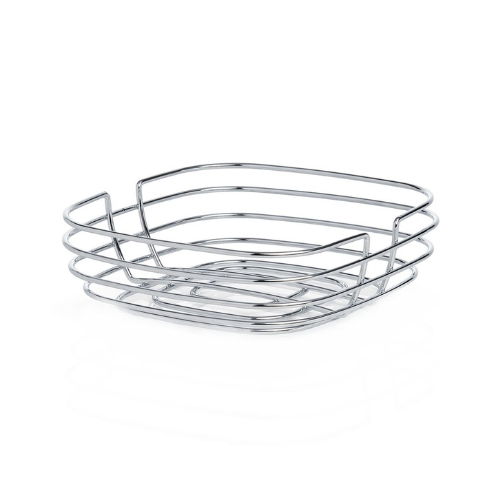 Fructiera din otel cromat, 25 x 25 cm, Argintiu