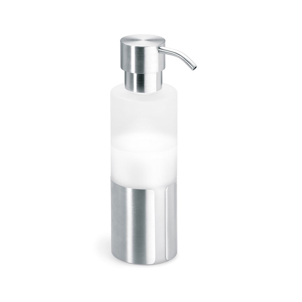 Dispenser pentru sapun lichid, Tarro, 500 ml, Alb/Argintiu