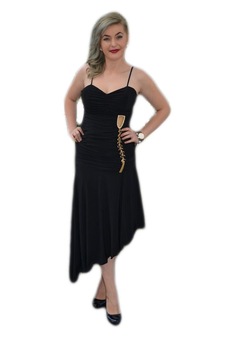 Rochie de seara, simpla, de culoare neagra, D&J Exclusive, Negru Rochie de seara, simpla, de culoare neagra, D&J Exclusive, Negru