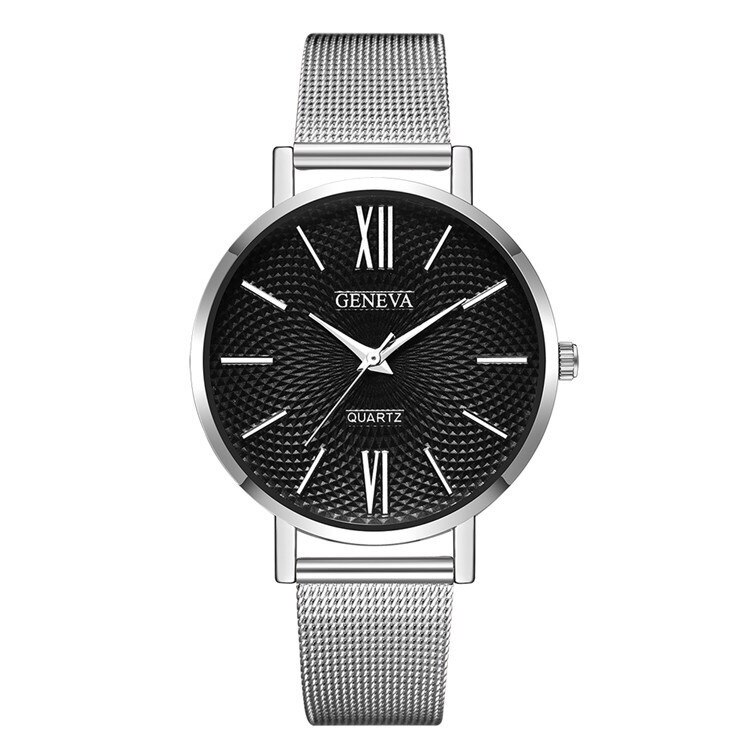 Ceas de dama Geneva, bratara metalica, stil Fashion, CS660