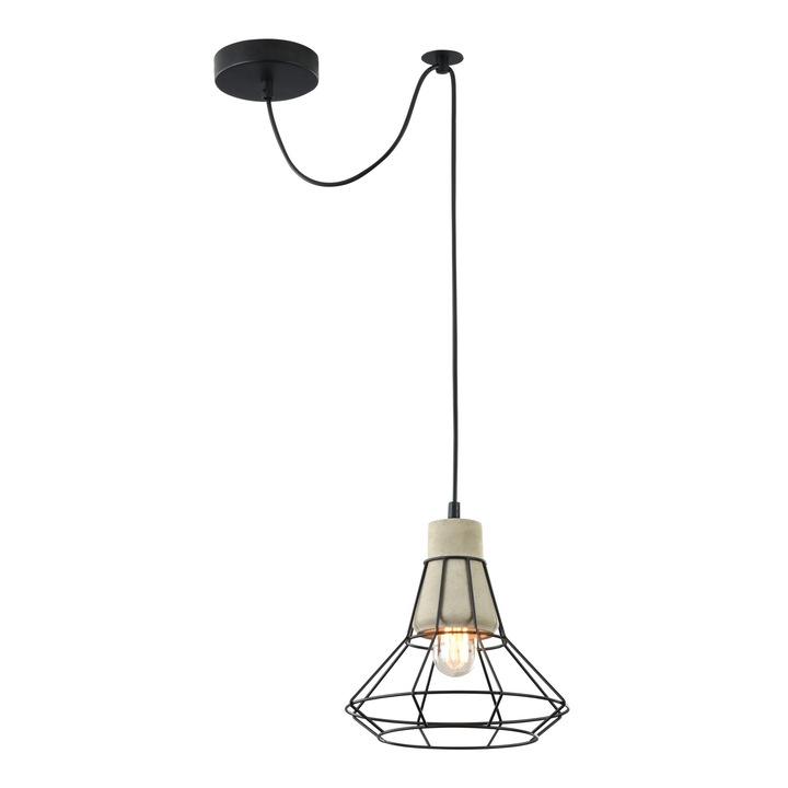 Pendul LOFT Gosford Gri ,1 X 40W E27, stil vintage, culoare gri