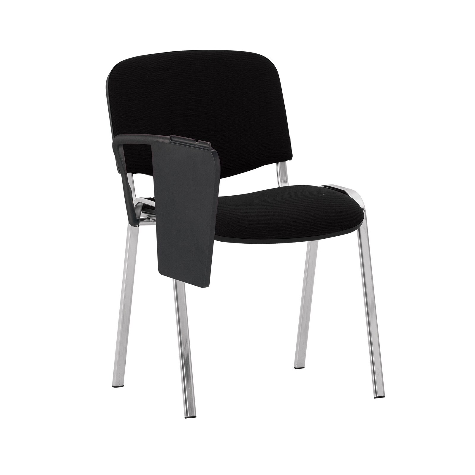 Scaun vizitator ISO CHROME cu masuta, Negru stofa cagliari