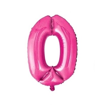 Balon folie cifra 0 pink, 75 cm Balon folie cifra 0 pink, 75 cm