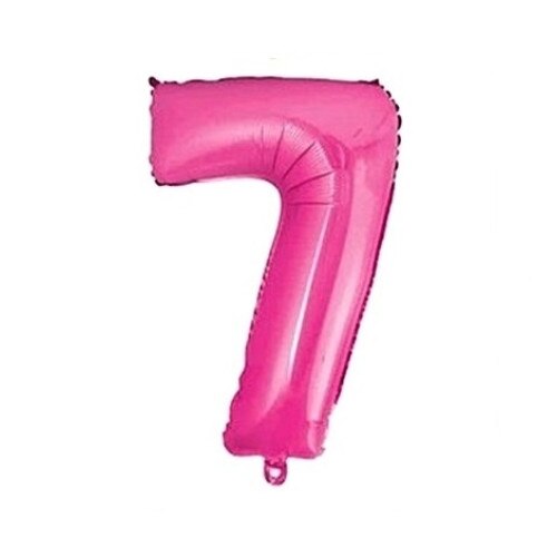 Balon folie cifra 7 pink, 75 cm