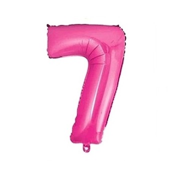 Balon folie cifra 7 pink, 75 cm Balon folie cifra 7 pink, 75 cm