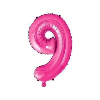 Balon folie cifra 9 pink, 75 cm Balon folie cifra 9 pink, 75 cm
