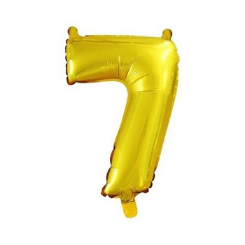 Balon folie cifra 7 auriu, 41 cm Balon folie cifra 7 auriu, 41 cm