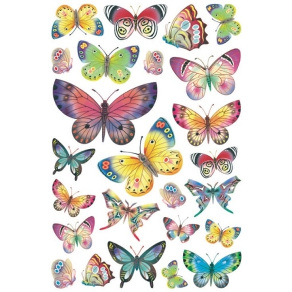 Set sticker perete, fluturi colorati 25 bucati