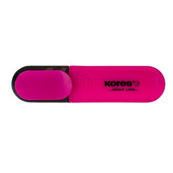 Textmarker Kores, varf tesit, capac cu clip de prindere, Roz Textmarker Kores, varf tesit, capac cu clip de prindere, Roz