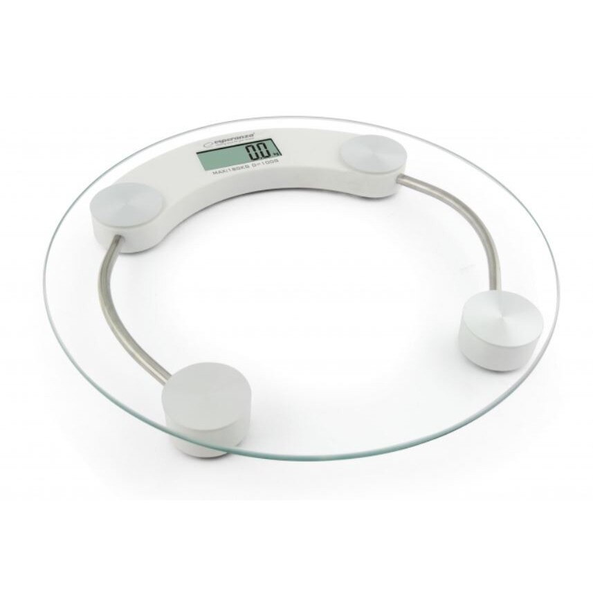 Cantar electronic de persoane Esperanza EBS007W, 180kg, Sticla securizata, Transparent