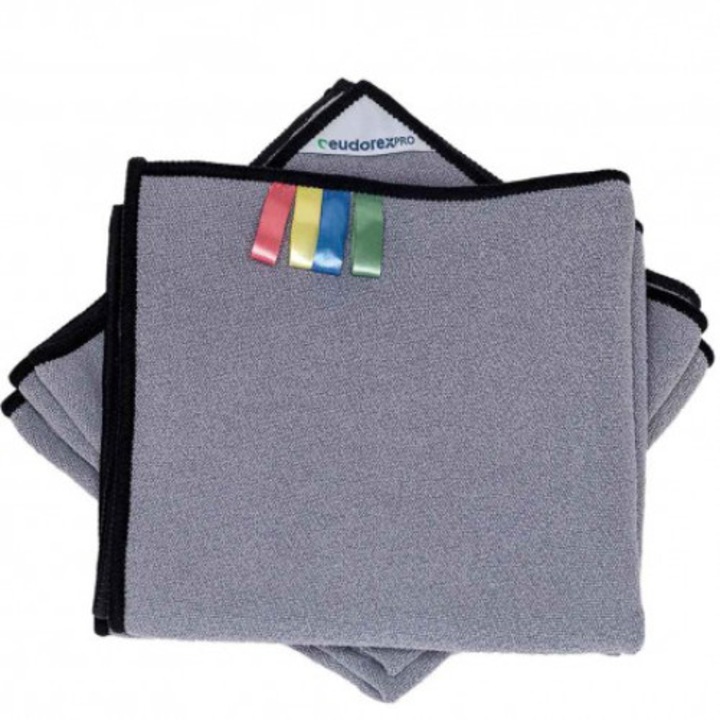 Laveta din microfibra, Eudorex, Gri, 38x38 cm