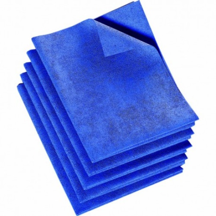 Laveta din microfibra pentru curatarea si uscarea masinii Eudorex Velvex HIQ Blue 50x40 cm