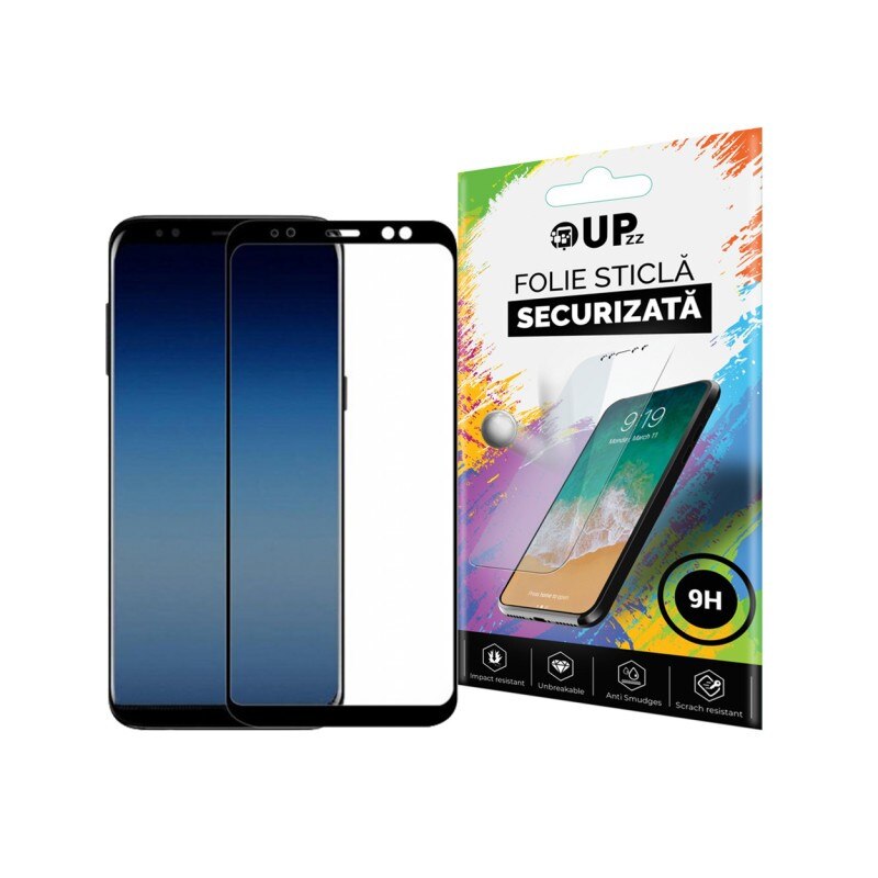 Folie 5d Full Cover Full Glue Upzz Pro Glass Samsung A6 2018 Cu Adeziv Pe Toata Suprafata Foliei