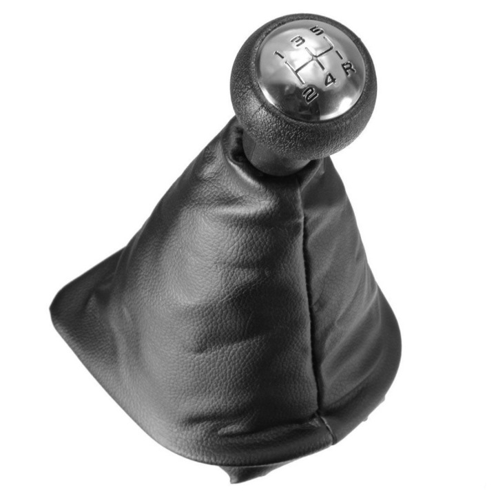 Nuca schimbator viteze + manson compatibil Peugeot 207 2006→ M-08 Negru