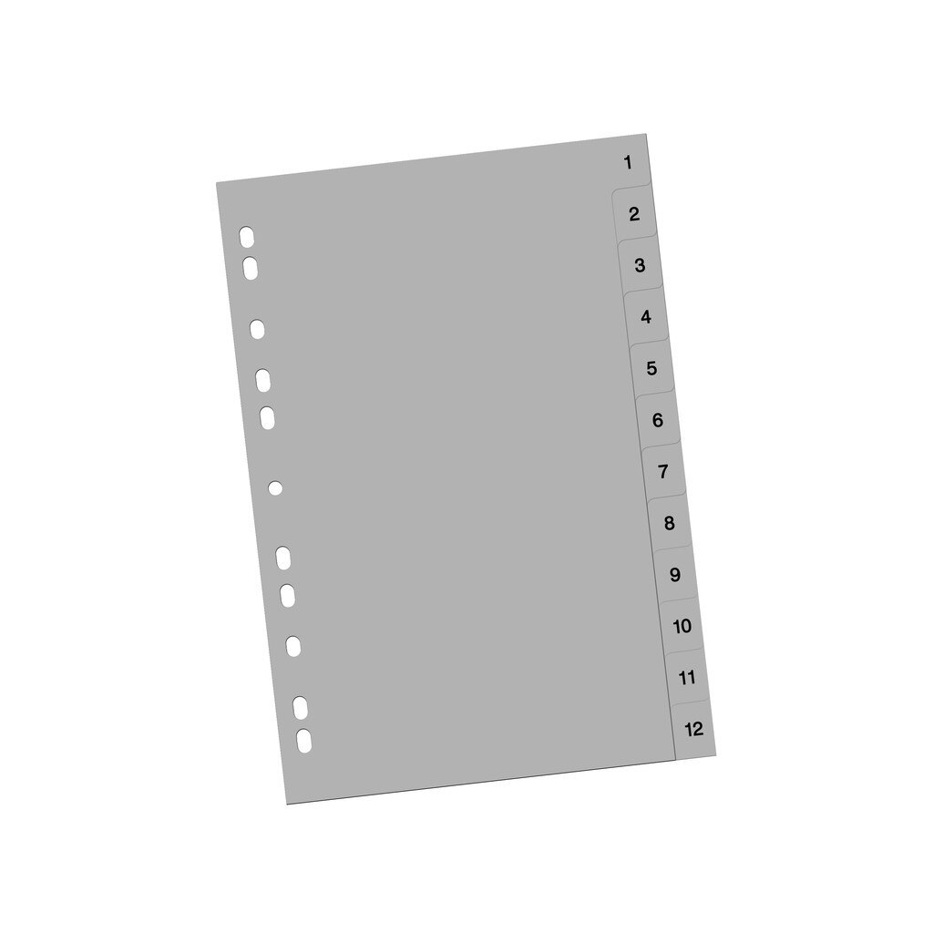 Index din plastic 1-12