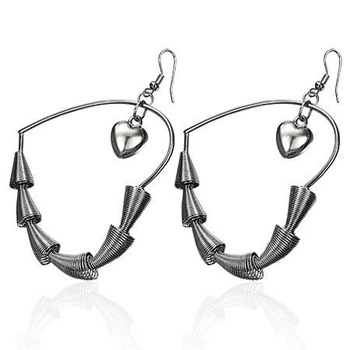 Cercei fantezie cu inimioare argintii - BeSpecial 3113, 5,5, Argintiu Cercei fantezie cu inimioare argintii - BeSpecial 3113, 5,5, Argintiu