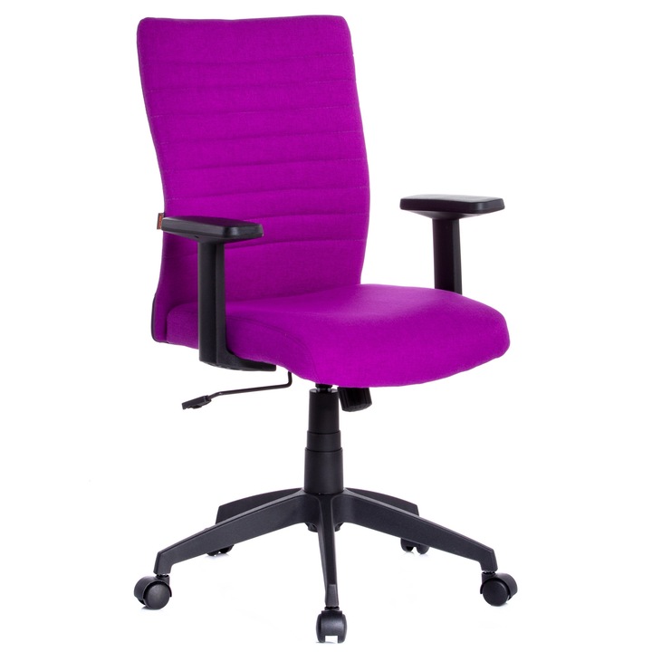 QMOBILI Limbo BR ergonomikus irodai szék, szövet, állítható deréktámasz, PP kartámla, PP talp, lila