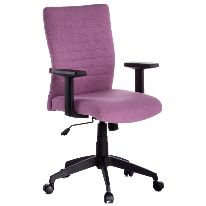 QMOBILI LIMBO BR Lila ergonomikus irodai szék, szövet, állítható deréktámasz, PP csillagláb, PP karfa