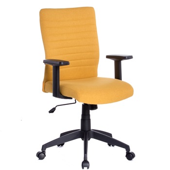 Scaun birou ergonomic QMOBILI Limbo BR Galben, stofa, suport lombar reglabil, manere PP, baza PP Scaun birou ergonomic QMOBILI Limbo BR Galben, stofa, suport lombar reglabil, manere PP, baza PP