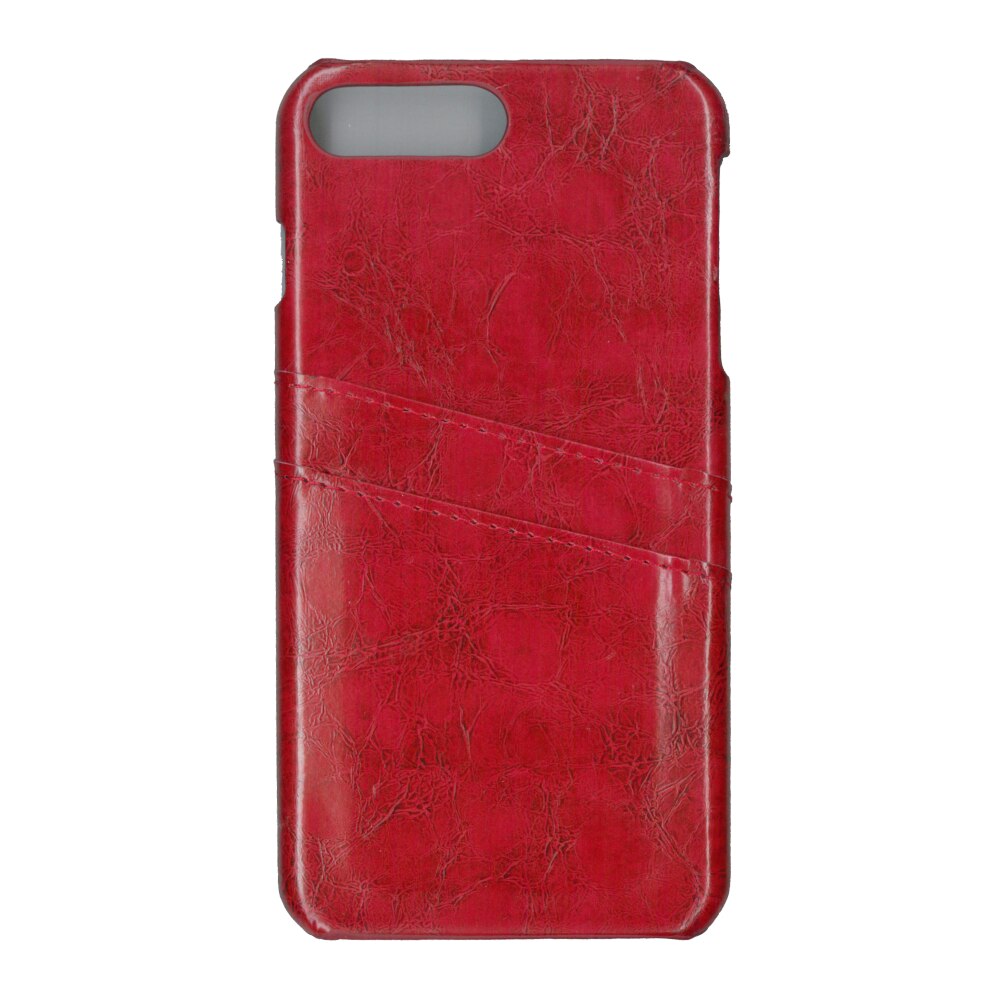 Carcasa de protectie cu buzunare card, EuroCell, pentru iPhone 8 Plus, rosu