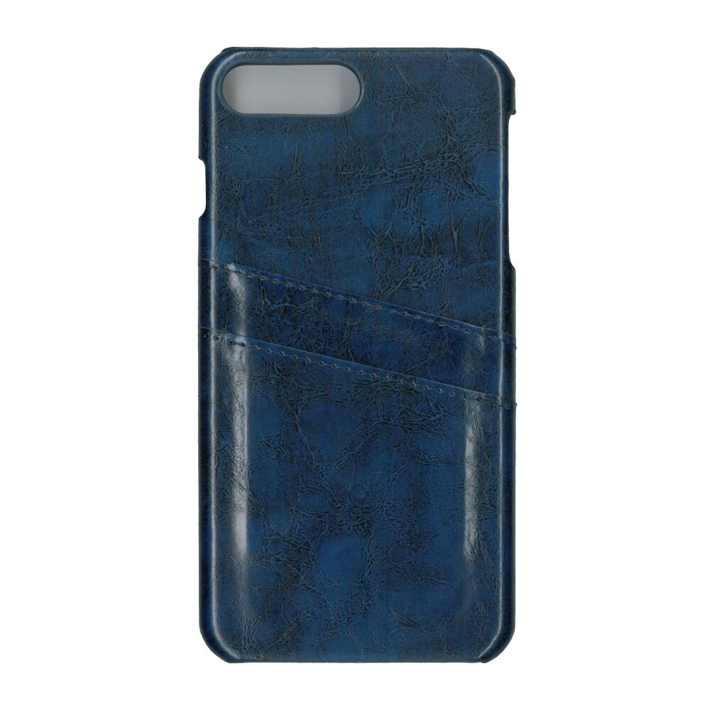 Carcasa de protectie cu buzunare card, EuroCell, pentru iPhone 8 Plus, albastru