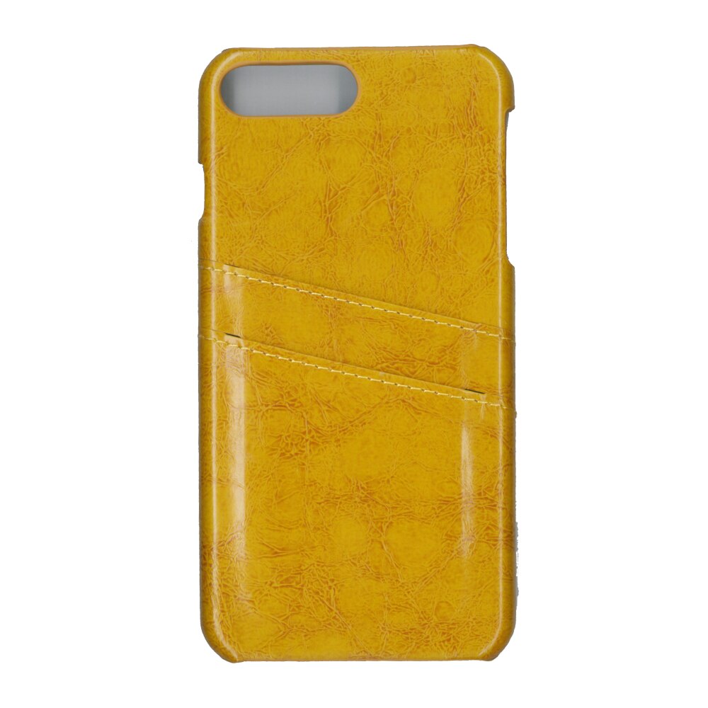 Carcasa de protectie cu buzunare card, EuroCell, pentru iPhone 8 Plus, maro
