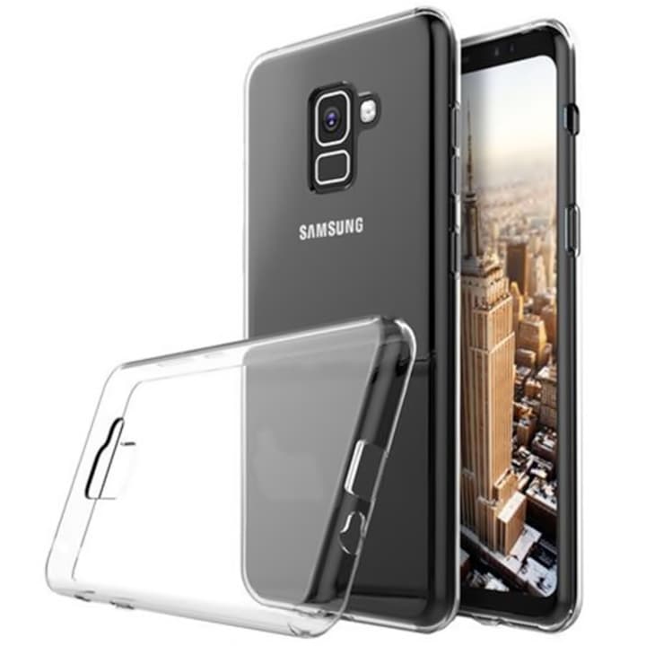 Прозрачен силиконов предпазен калъф Samsung A8 2018