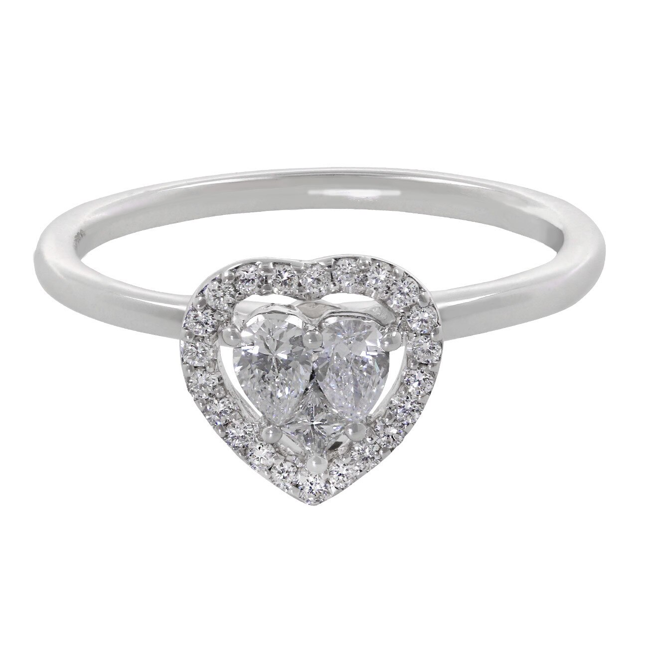 Inel Ilex Gold - aur alb de 18k cu diamante