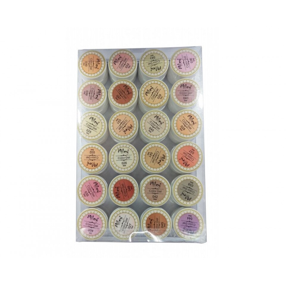 Geluri Uv Nude, culori diferite, Miley - set 24 culori, 5 ml