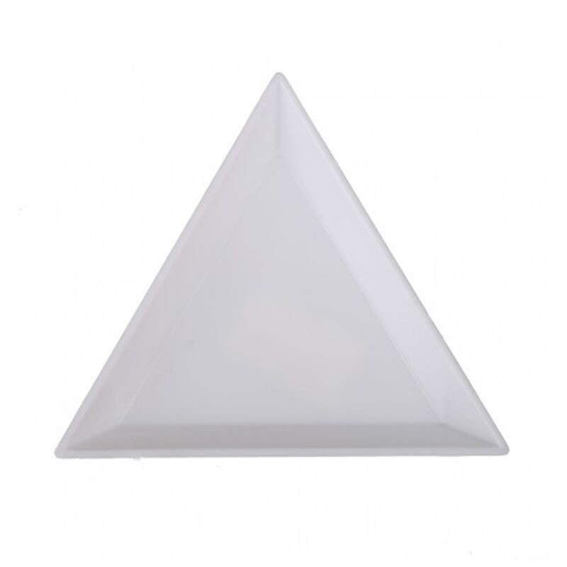 Tavita triunghi pentru acryl sau gelurii Uv - alba