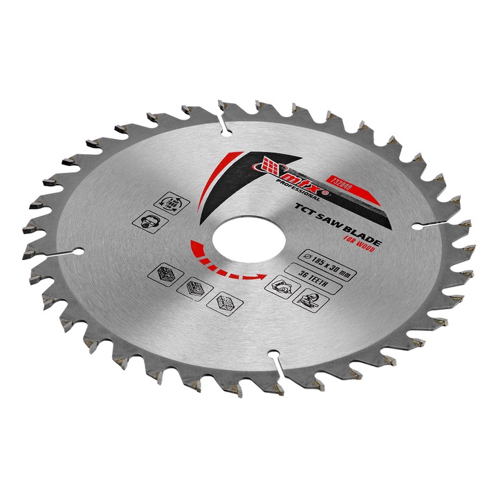 Диск за рязане на дърво MTX, 185 х 30 mm, 36 зъба